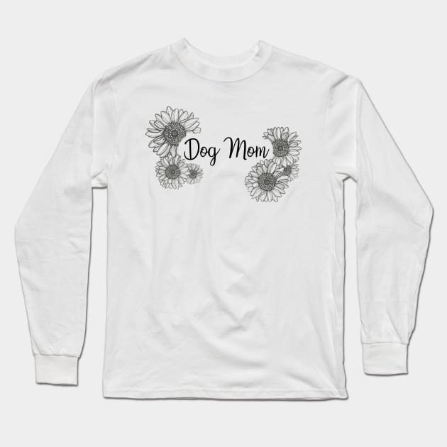 Dog Mom Long Sleeve T-Shirt by MillerDesigns